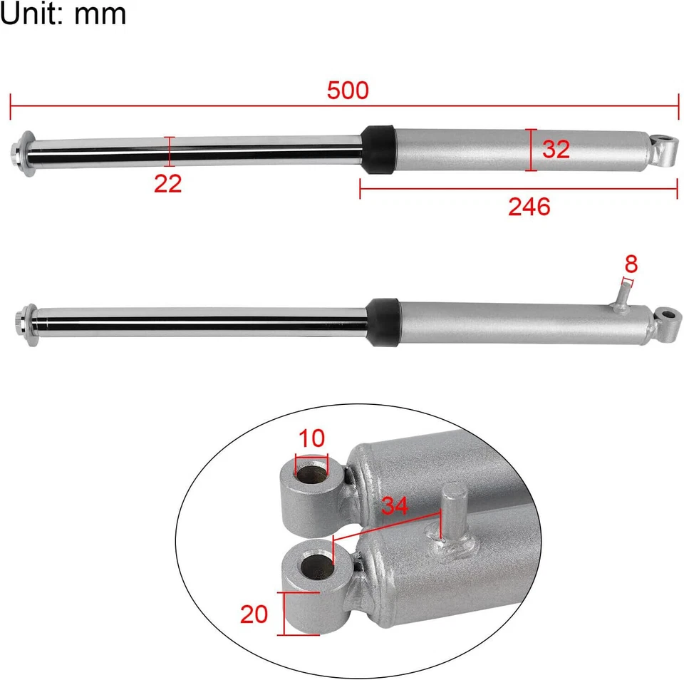 JUEGO HORQUILLA DELANTERA PARA YAMAHA PW50 PW 50 YZinger fk03s Foto 3 de 4