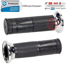 COPPIA MANOPOLE ORIGINALE PIAGGIO CON LOGO VESPA LX / S 50 125 150 2007-2013