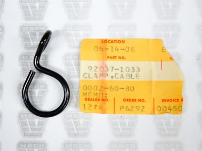 Kawasaki NOS NEW 92037-1033 Cable Clamp KE KL ZN KE250 KE175 KL600 ...