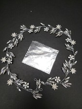Unsutuo Pearl Bridal Hair Comb Silver Crystal Hair Accessories Flower Bride Wedd