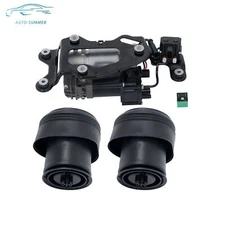 2× Rear Air Spring Bags + Air Pump Compressor For BMW X5 F15 X6 F16 2013-2019