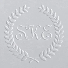 Custom Monogram Embosser with Initials - Hand-Held Embossing Stamp - Monogram