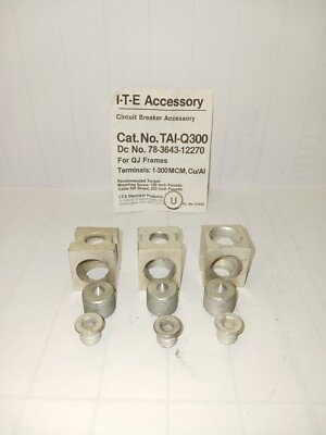 LOT OF 6 SIEMENS I-T-E ACCESSORY TERMINAL LUG TAI-Q300