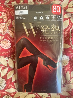 atsugi japanese women w warm tights stocking size M-L 80 Denier made in japan