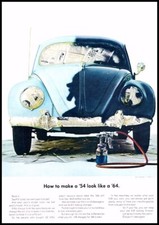 1964 VW Beetle Volkswagen Bug Vintage Advertisement Print Art Car Ad K02