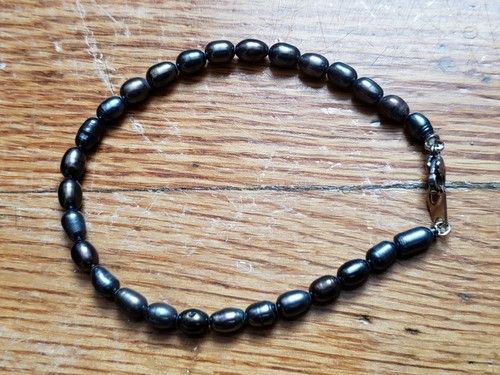 ECHTES *PERLEN* ARMBAND 8" lang, 6 mm - handgefertigt in den USA
