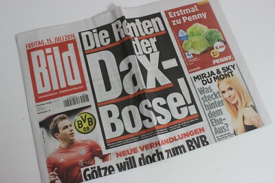 BILDzeitung 15/07/2016 July 15/7/2016 Special Occasion Gift