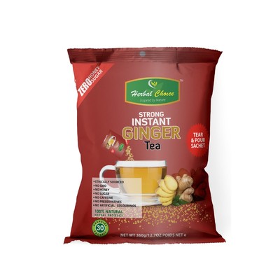 Strong Instant Ginger Tea   (30 Sachets) No Honey, No Sugar Pure Ginger Drink