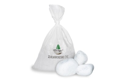 Rundkies Snow Balls 100-300 mm / Snow Balls / Kiesel / weiss / Deko / Malen