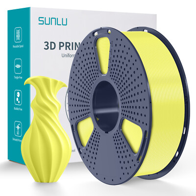 SUNLU PLA+ 3D Druker Filament 1.75mm PLA Plus 1KG Gute Adhäsion Zitronen Gelb