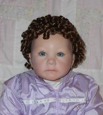Kemper LAUREN Doll Wig SIZE 14/15 LIGHT BROWN Synthetic Mohair Short Curls NWT