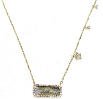 #ad HSN Rarities Gold Over Sterling Silver Labradorite amp; Zircon 16quot; Necklace $229.99