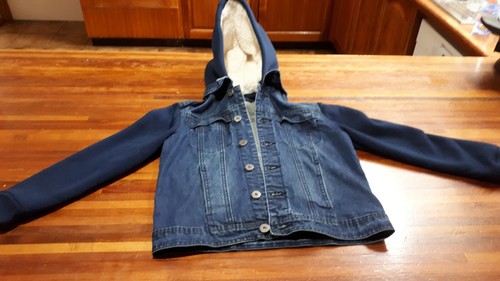 Boys Target Hooded Denim Jacket Size 