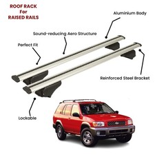 2 Pcs Silver Cross Bars For Nissan Terrano Suv 1995-2004