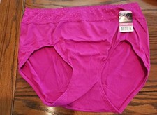 NWT OLGA NO COMPROMISE LACE WAIST BRIEF PANTIES NYLON GS5873 946 M / 6