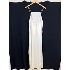 Gilligan O'Malley Satin Lace Nightgown Women Medium 12-14 Ivory Vintage Coquette