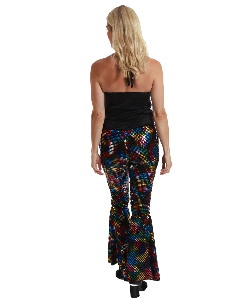 Vestido discoteca retro brillante para mujer, parte de lentejuelas y jersey inspirada en los años 70’s Foto 4 de 4