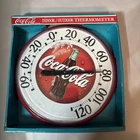Vintage 1998 Coca-Cola Indoor/Outdoor Thermometer 12'' Round Acu-Rite