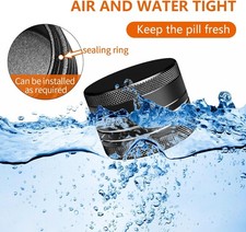 2 Sets Small Pill Box, Portable Daily Box, Aluminium Alloy Round Container fo...