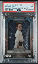 2025 TOPPS STAR WARS HYPERSPACE BLACK HYPERLANES #17 LEIA ORGANA 5/10 PSA 9