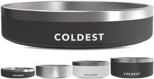 Insulated Stainless Steel Dog Bowl - Cold Water Pet Dish, 21 oz, Stealth Black