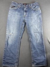 Ariat Work FR Distressed Jeans M4 Relaxed Boot Mens 35x32 Cat 2