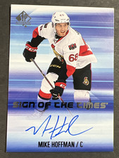 MIKE HOFFMAN 2015-16 UD Hockey SIGN OF THE TIMES Autographed card #SOTT-MH