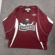 Rebook Victoria Salmon Kings Timbers Hockey Jersey Rojo ECHL Adulto XL De Colección