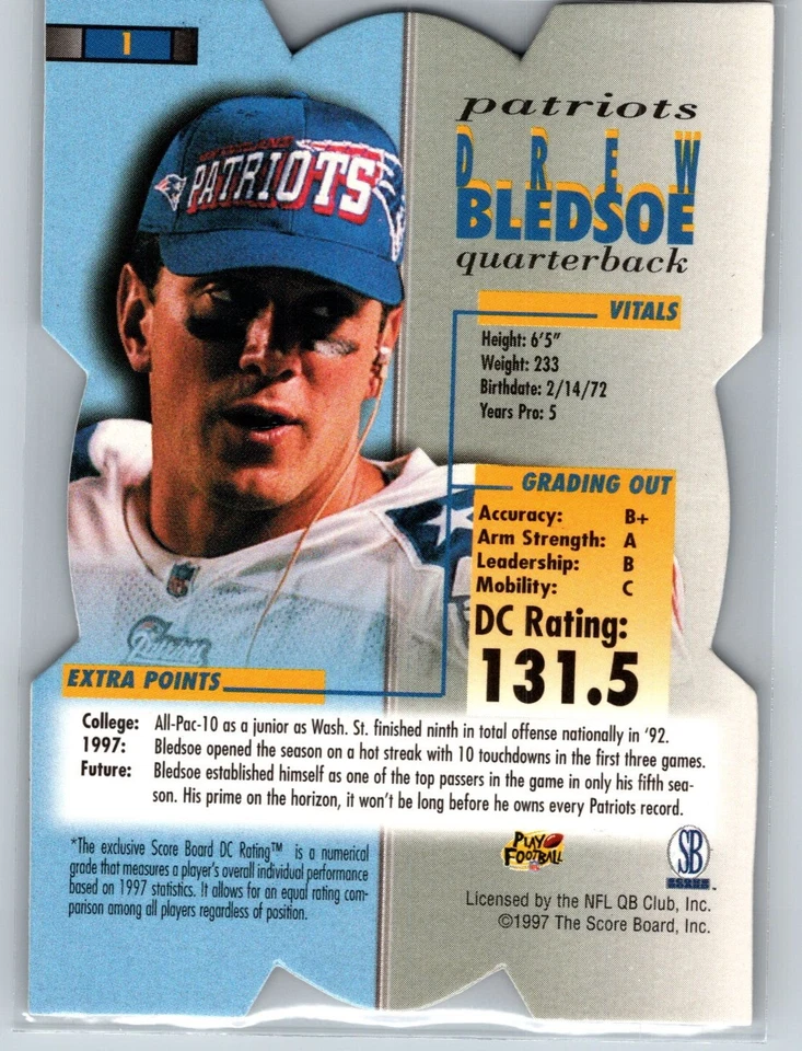 1998 Pro Line DC III #1 Drew Bledsoe - Image 2 of 2