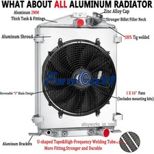4-row Radiatorshroud Fan Fit 1932 Ford Street Rat Rod High Boy Chevy V8 Engine