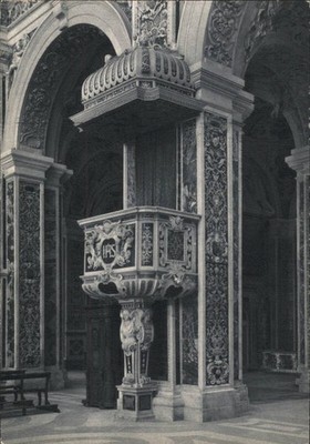 Italy Palermo,Chiesa del Gesu,Gagini Pulpit A. Fumero Original Vintage Postcard
