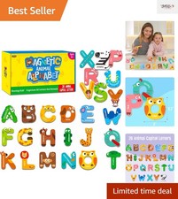 Colorful Large Magnetic Letters Set for Learning: Cute Animal Alphabet for Kids