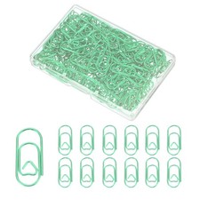 0.8" Small Paper Clip, 200Pcs Love Heart Shaped Paper Clip with Box, Green