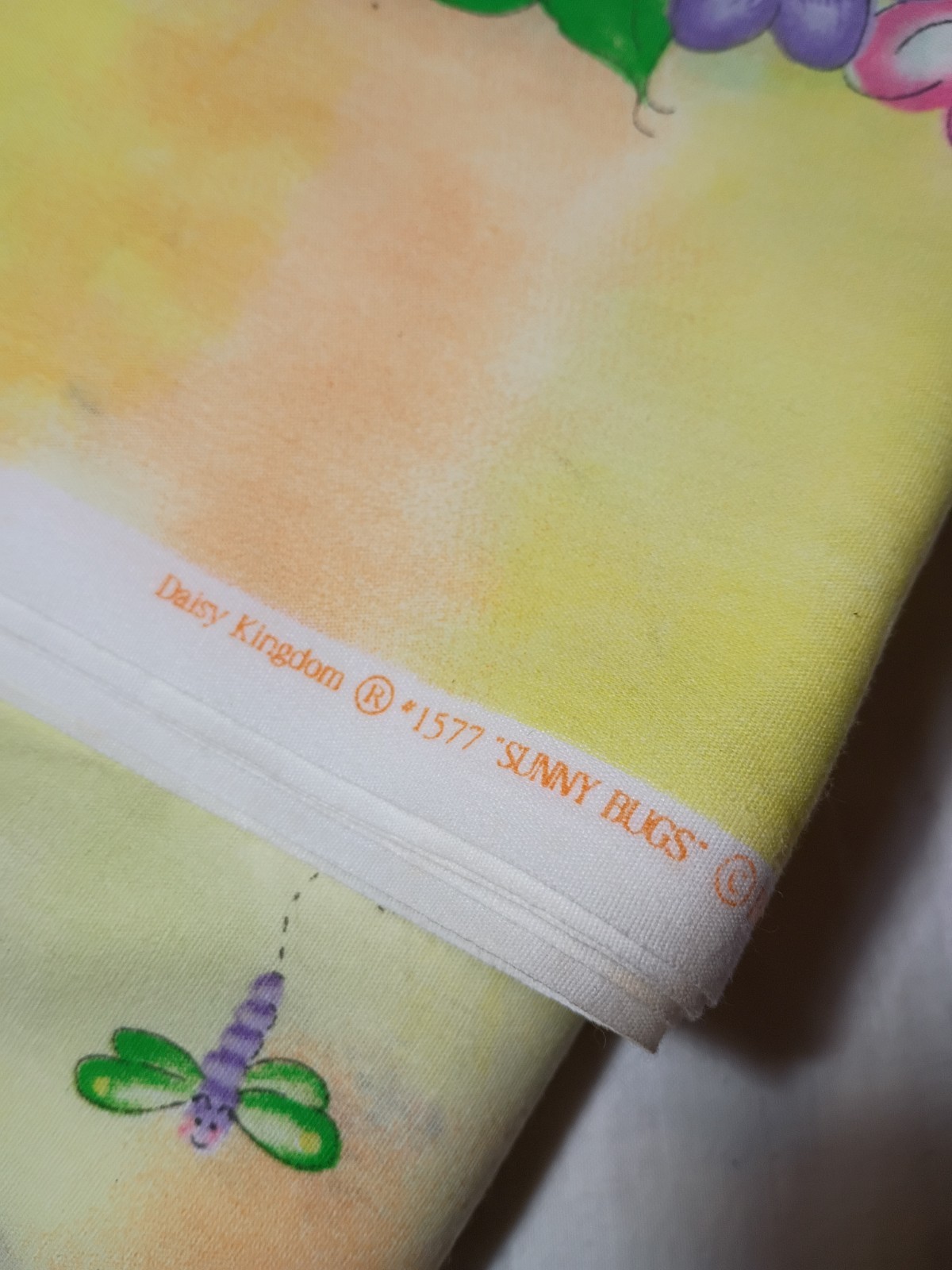 2 Yards Daisy Kingdom Sunny Bugs Fabric 2 Yards X 31"