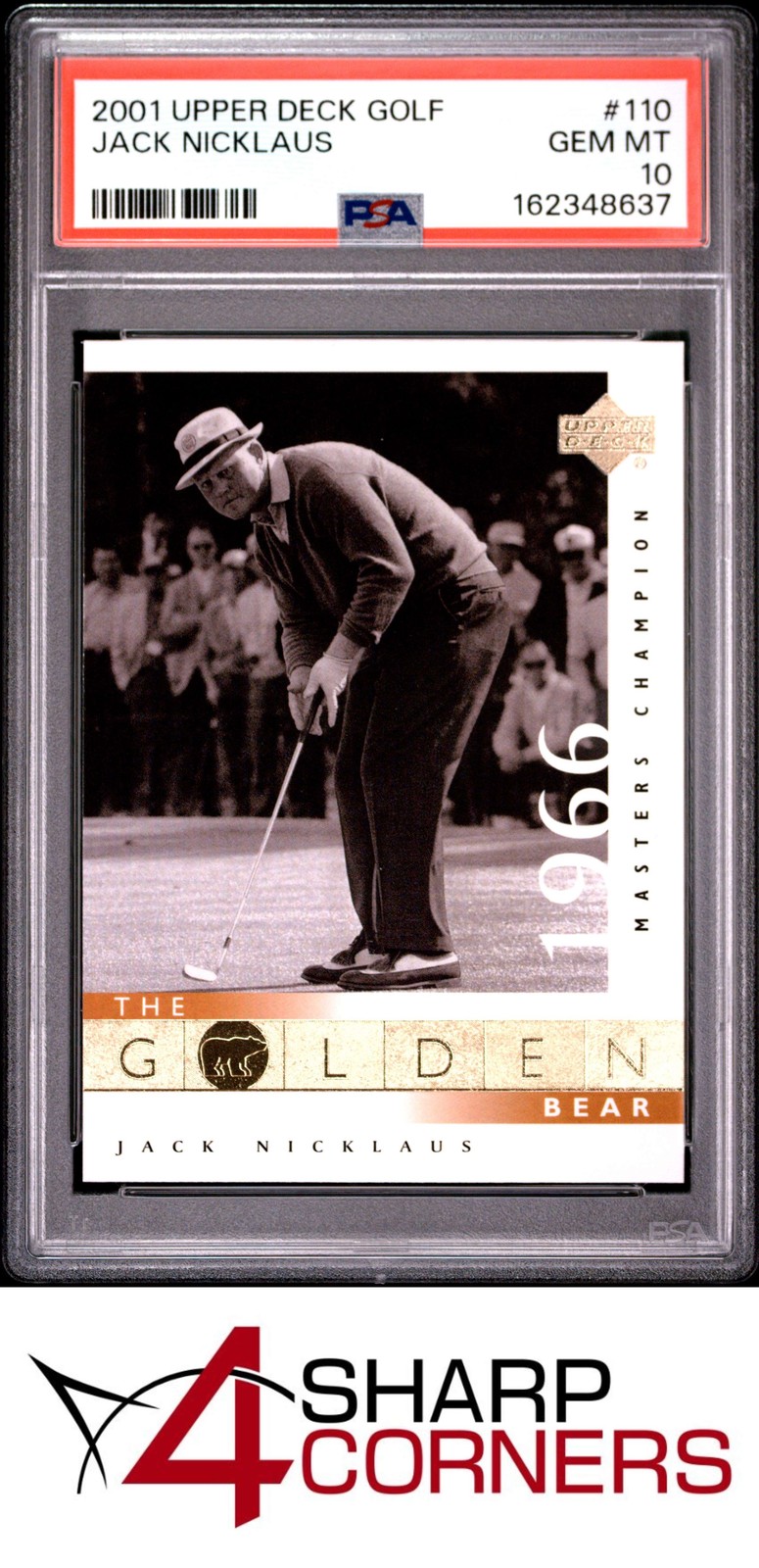 2001 UPPER DECK GOLF #110 JACK NICKLAUS HOF PSA 10