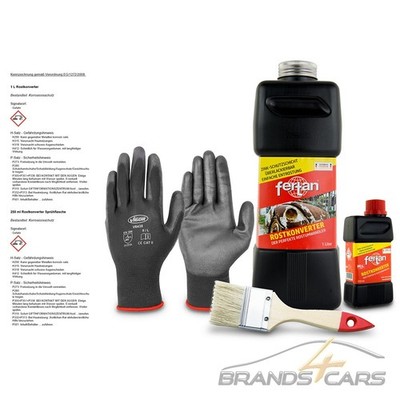 1 L LITER + 250 ml FERTAN   ROSTKONVERTER + 1 PAAR ARBEITSHANDSCHUHE + PINSEL