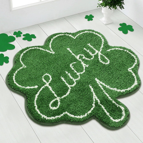 Ceenna St. Patrick's Day Shamrock Bathroom Rugs 23.62 x Inch,