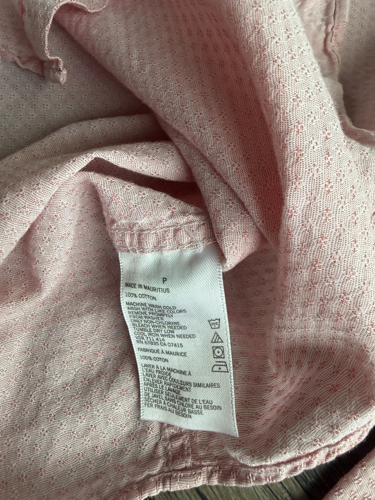 Nautica Slim Fit S Premium Button Down Long Sleeve Pocket Pink Jacquard Texture thumbnail 5