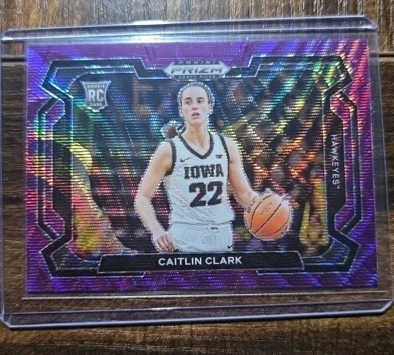 2024-25 Panini Prizm Draft - Caitlin Clark #57 Purple Wave Prizm Variations (RC)