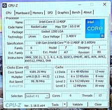 SRKP1 Intel Core i5-11400F 2.6 GHz, 6C/12T LGA 1200 Cache 12mb L3 Cache CPU