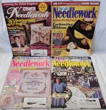 Vintage Pattern Lot Knitting Crochet Needlework Cross Stitch Crewel Embroidery