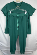 FIGS Women's Scrub Set Green 3XL Catarina One-Pocket Top Zamora Jogger Pants