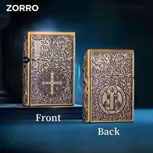 ZORRO Oversized Kerosene Lighter Metal Constantine Style Heavy Armor Gift Box