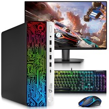 HP G3 RGB Gaming PC i5 6th, 32GB 1TB SSD 500GB HDD New 24"LED GTX RGBK M Win 11