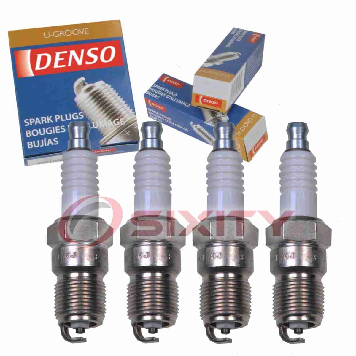 4 pc DENSO 5023 Standard U-Groove Spark Plugs for ZZC2-18-110A T16EPR-U15 pv
