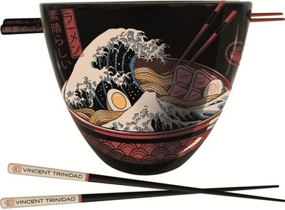 Trinidad, Vincent Schale  Ramen Bowl & Stäbchen (Great Ramen Wave) multicolor