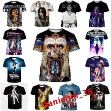 Michael Jackson 80s Thriller Crew Neck T-Shirt Shirt Herren Bekleidung Sommer Jacko