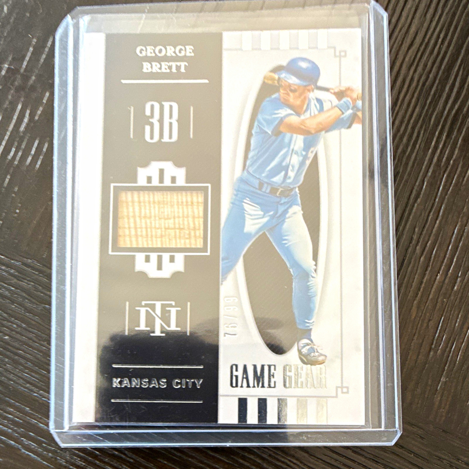 Panini 2021 National Treasures Game Gear Materials George Brett Royals GG-GB /99