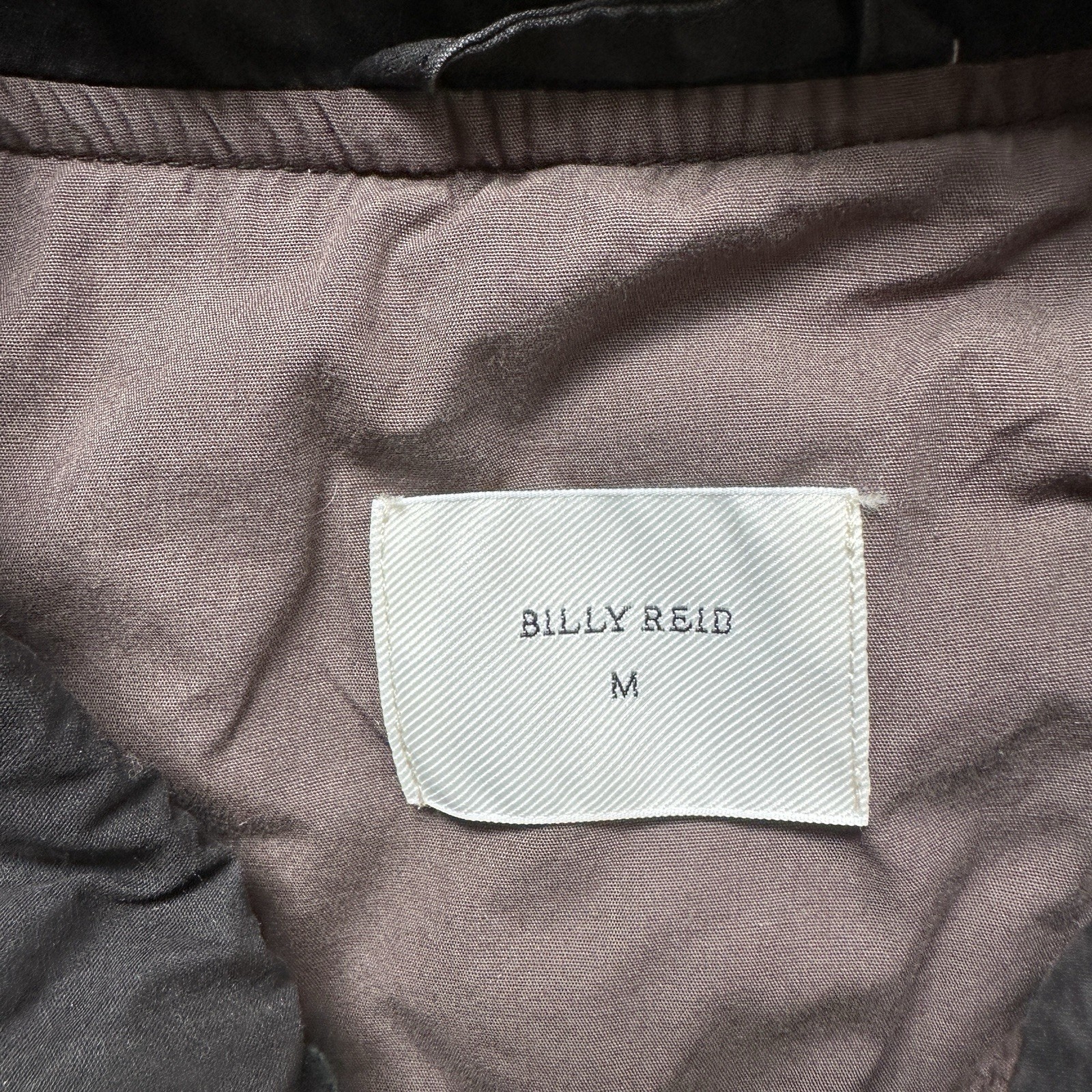 Billy Reid Quilted Full Zip Jacket Medium Black - image 6