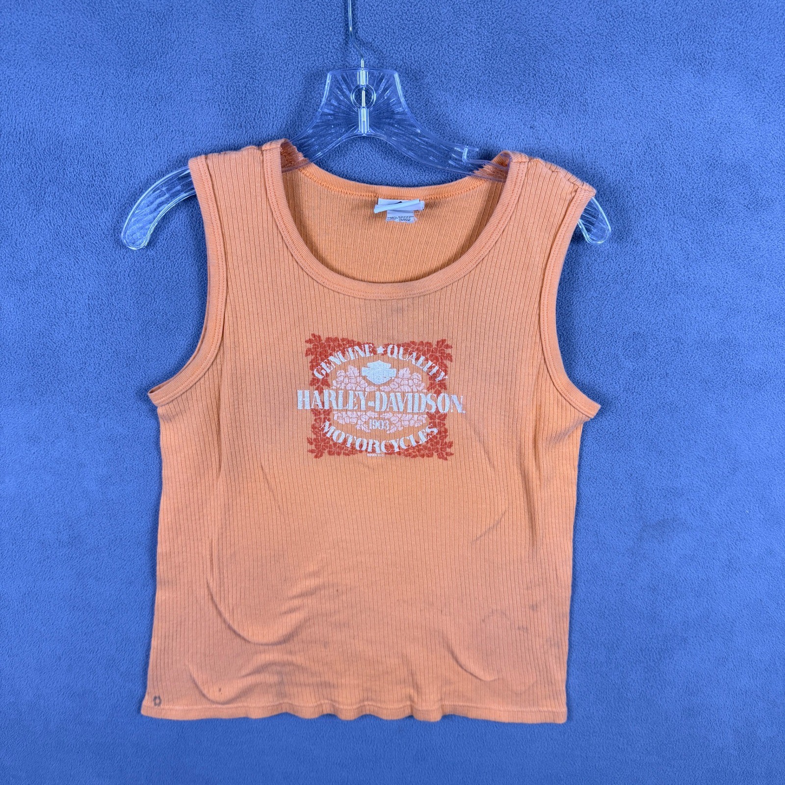 Y2K Harley Davidson Tank Top Womens XL Ribbed Sleeveless Biker Gildner's MI